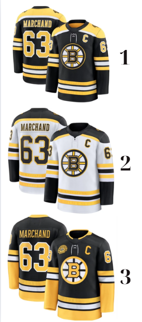Custom Men's #63 Marchand Black / White Jersey