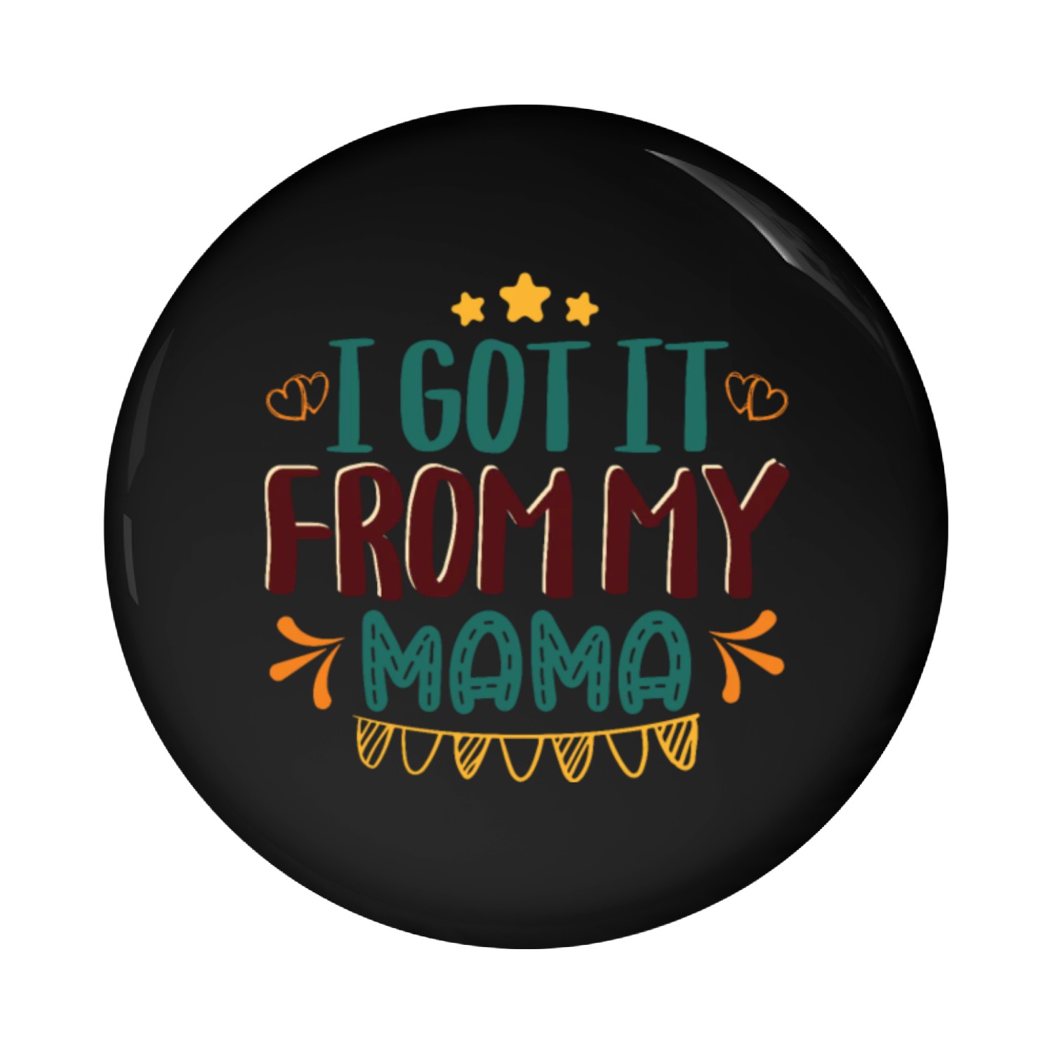 I got it from my mama Pin Buttons