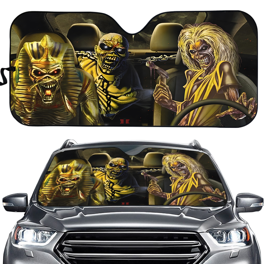 Iron Maiden Real Love Auto Sun Shade Car Sunshade Windshield Protector