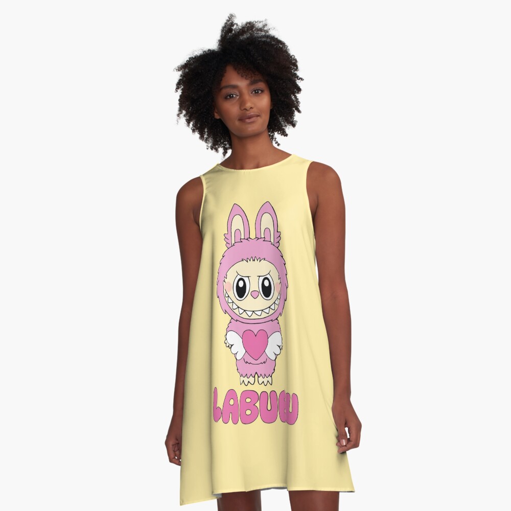 Cute Labubu A-Line Dress, Gift for Her