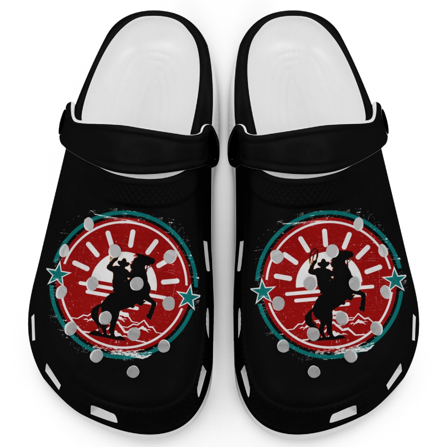 Vintage Sunset Cowboy Clogs