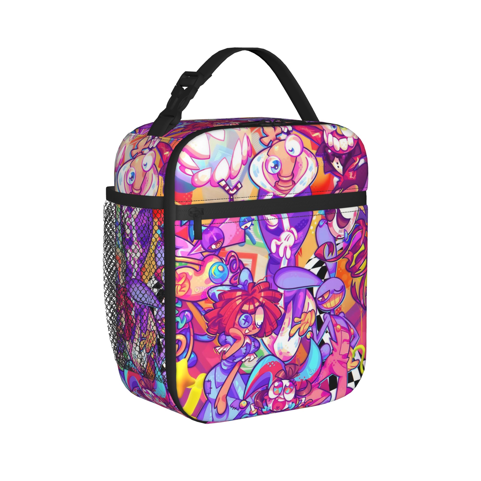 Cartoon Digitals Circus Thermal Insulated Lunch Bag for Office Portable Food Bag Container Thermal Cooler Lunch Boxes