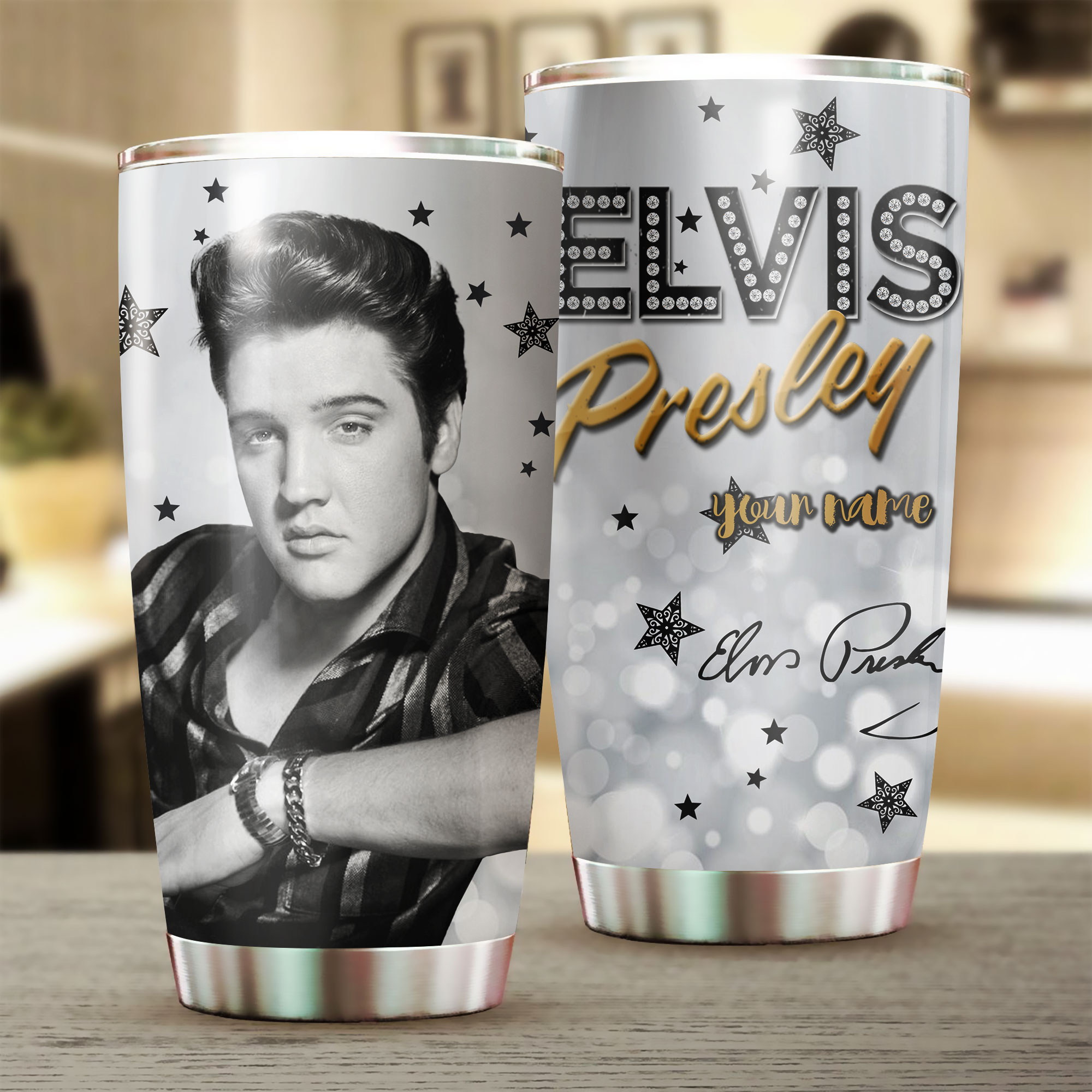 Custom Elvis Presley Tumbler, Elvis Presley Tumbler, Elvis Presley Stainless Tumbler, Elvis Presley Water Tumbler