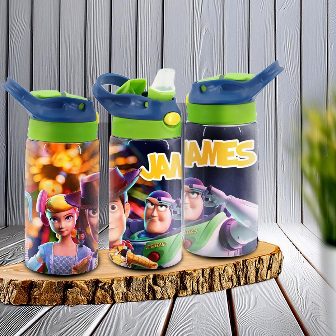 Toy Story Stainless Steel Kids Water Bottle - Customizable - Ideal for School and On-the-Go