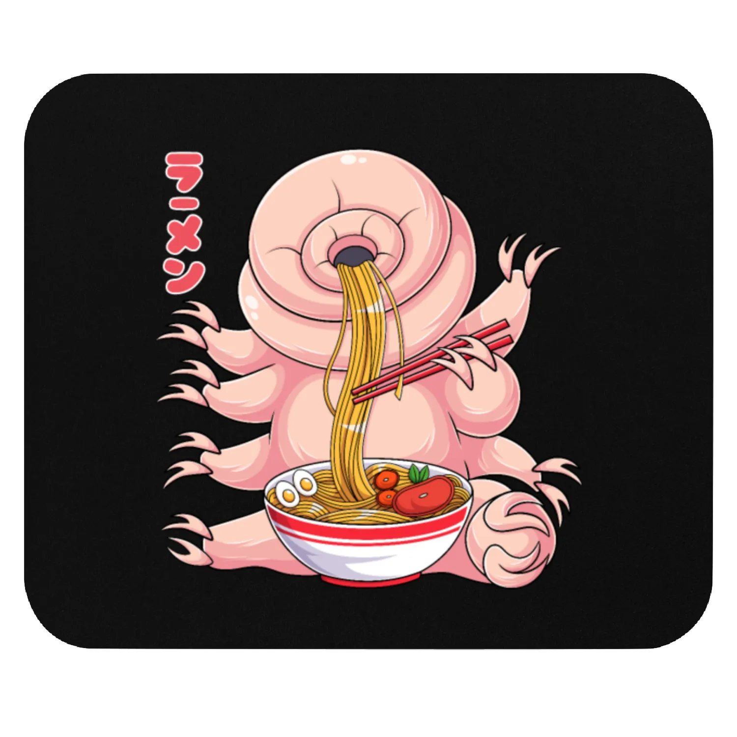 Kawaii Tardigrade Ramen Noodles Japanese Anime Noo Mouse Pads
