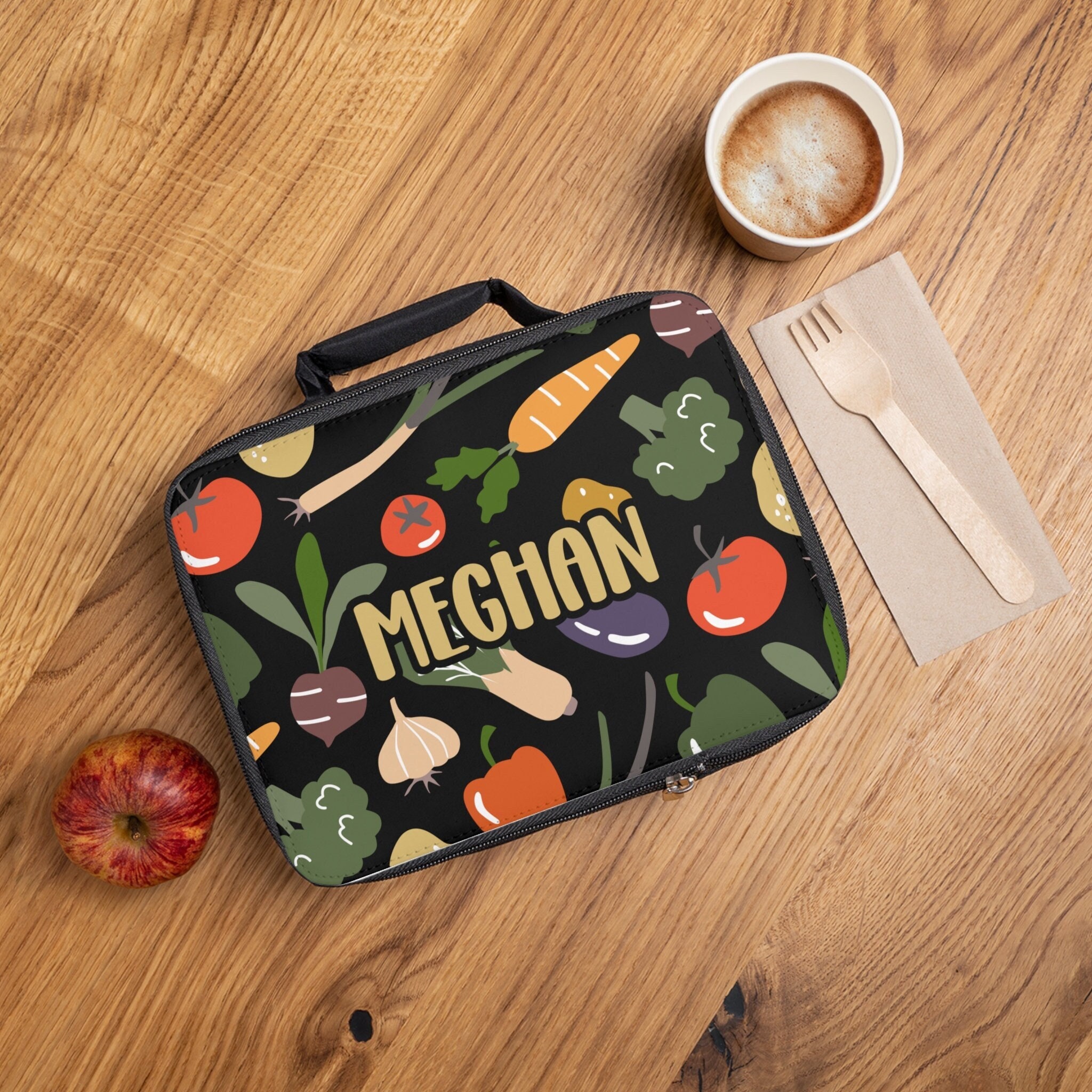 Vegetables Lunchbox, Kids School Lunch Bag, Veggies Bag for Lunch, Insulated Lunchbox Custom Name Lunchbox, Lunch Box for Kids School Lunch