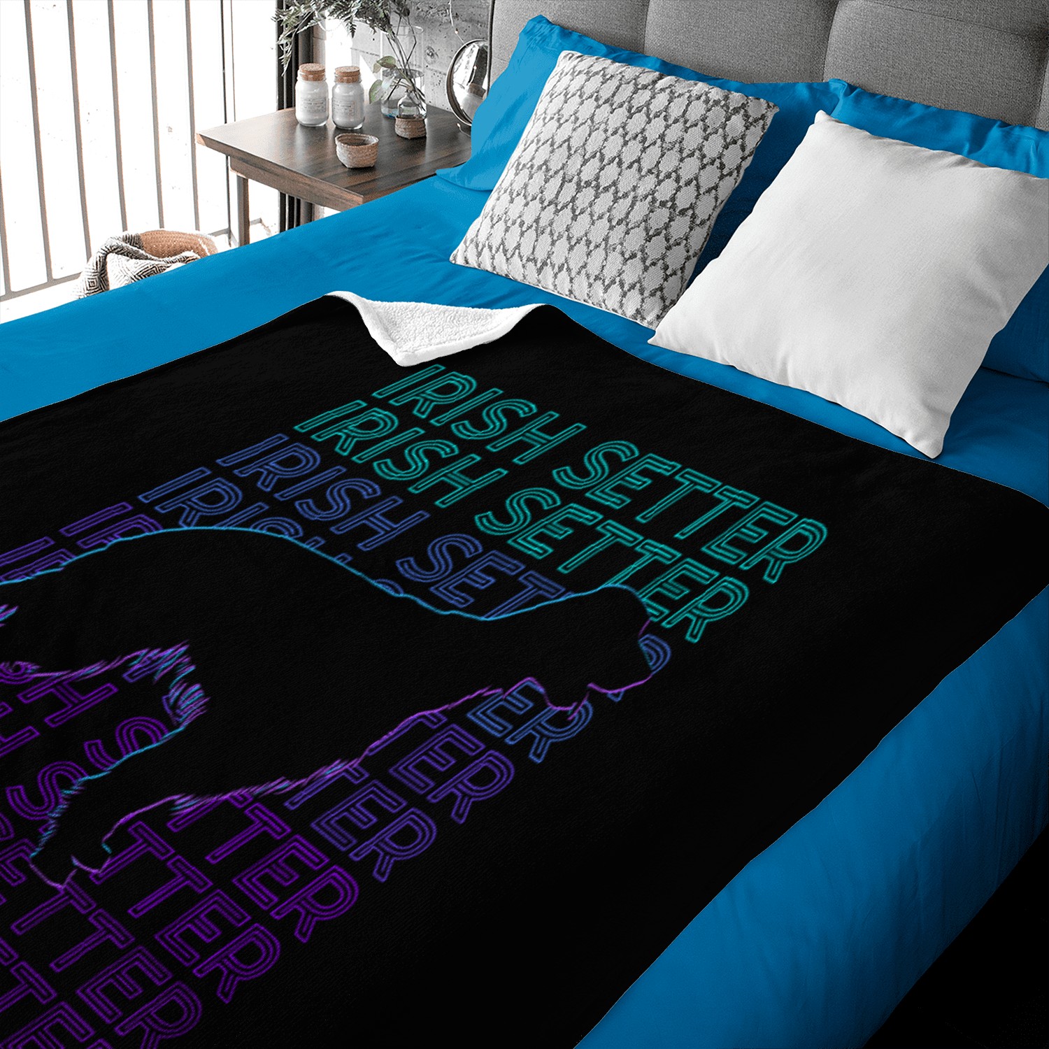 Irish Setter Dog Retro Baby Blankets