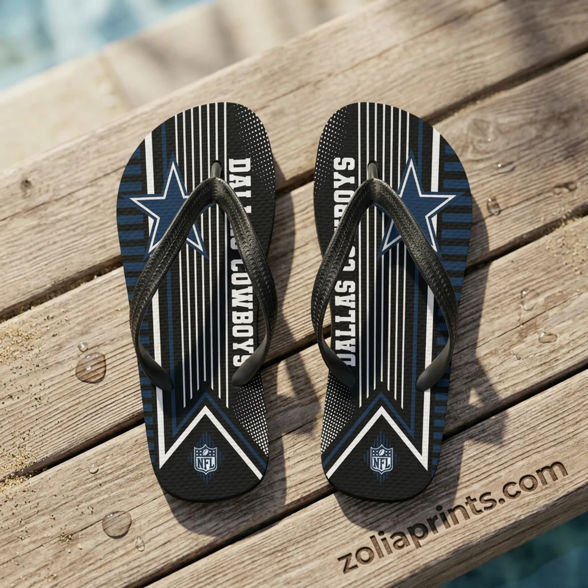 Dallas Cowboys Star Logo Summer Flip Flops