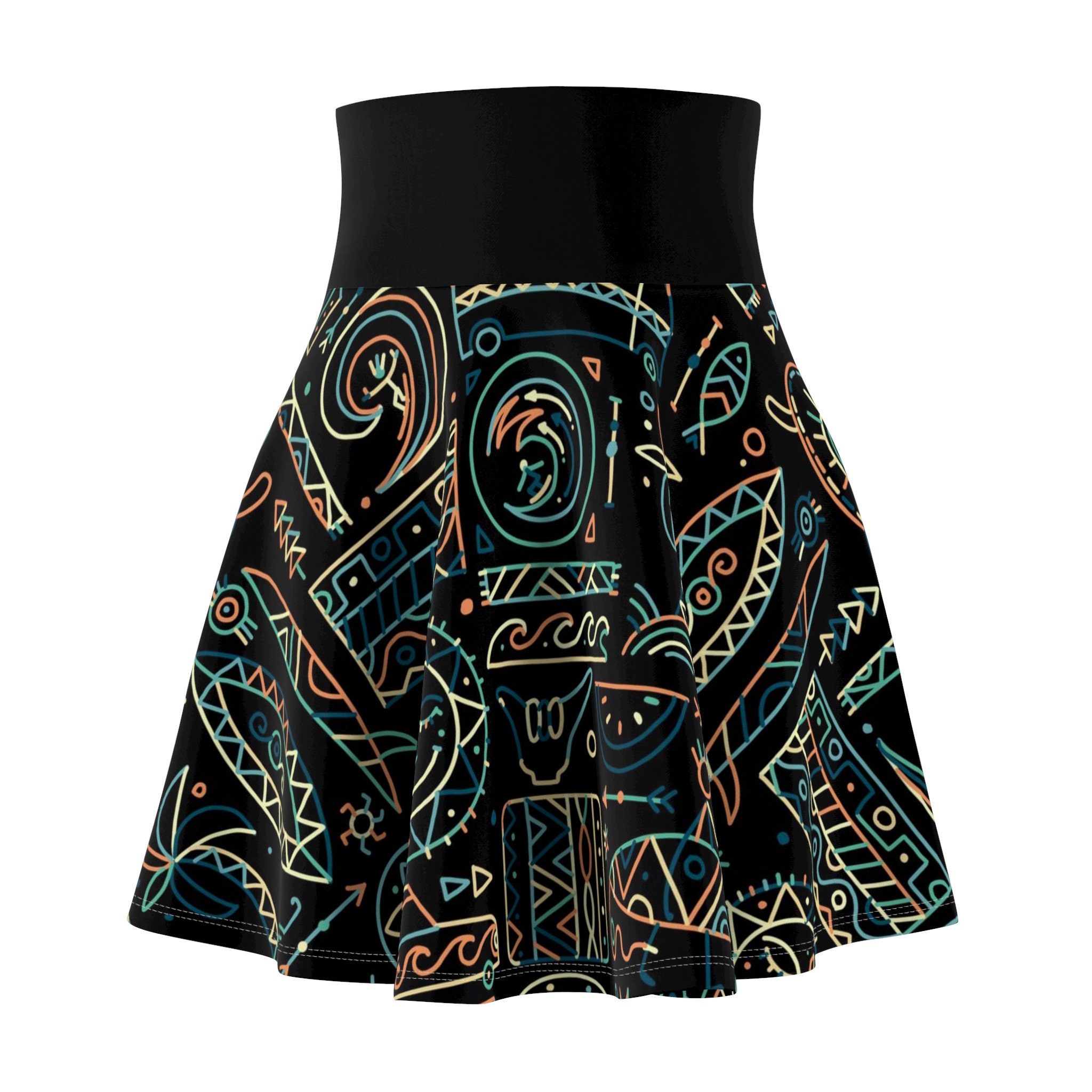 Surfing Lifestyle Skater Skirt, Women's Skater Skirt