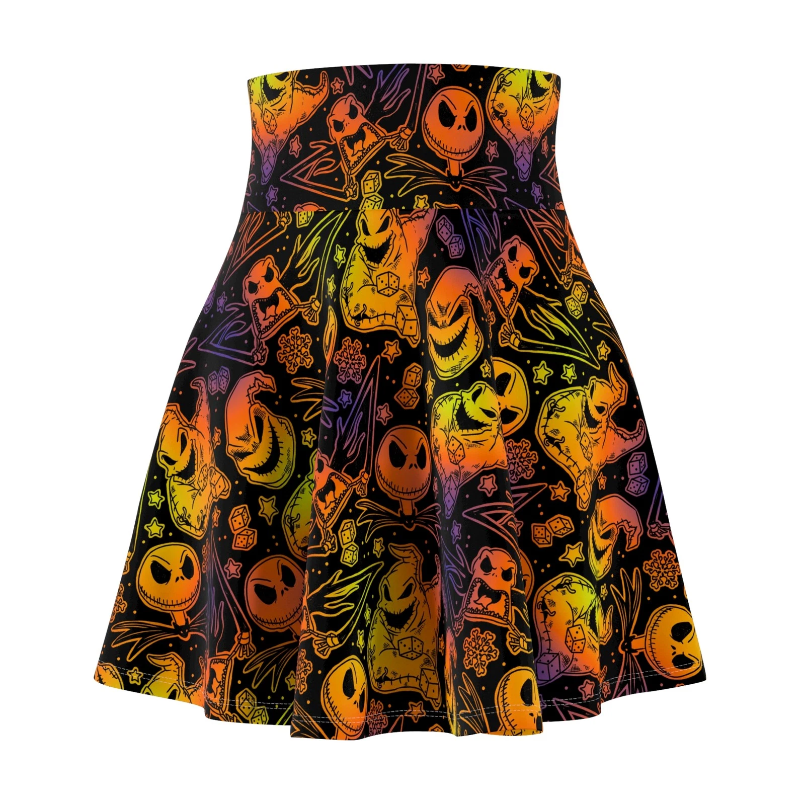 Nightmare Before Christmas Women's Skater Skirt, Gift for Her