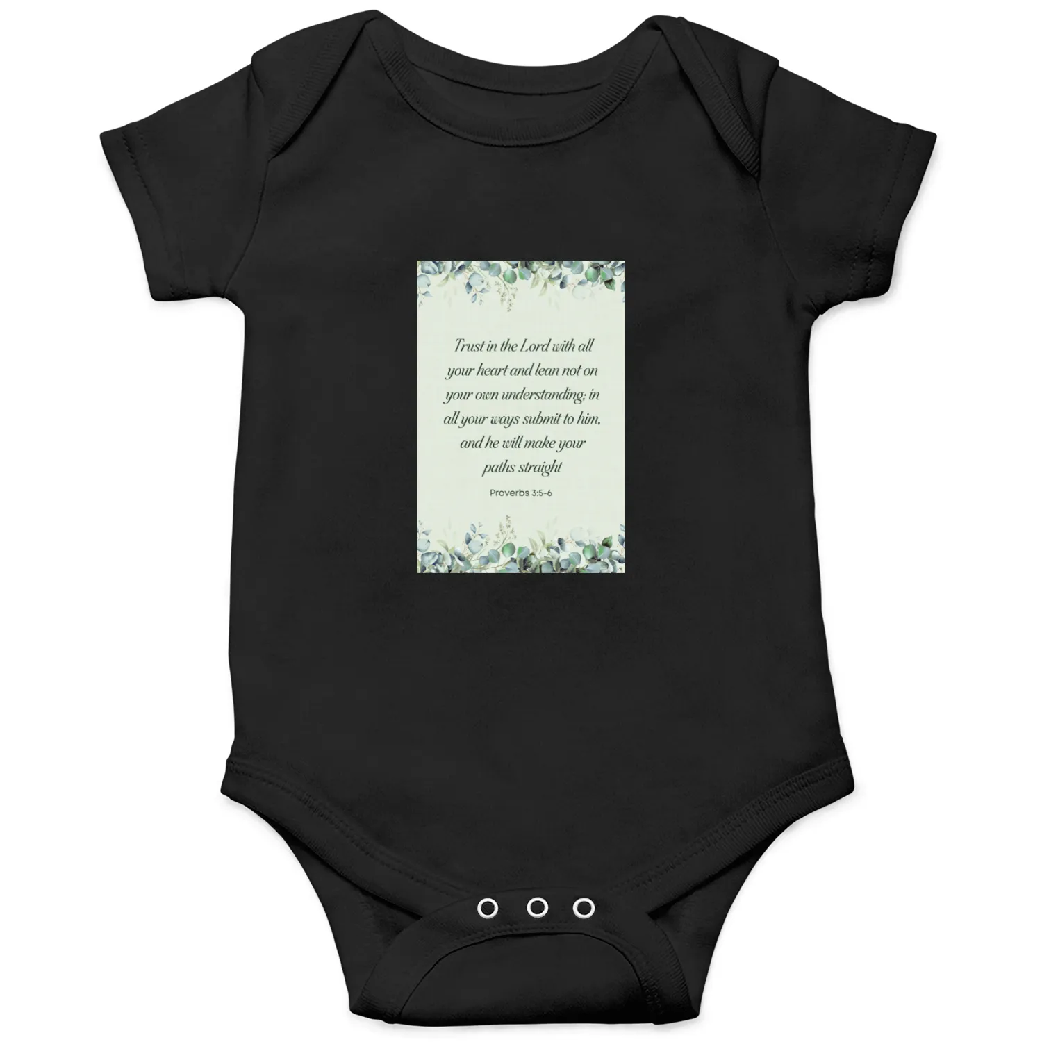 Proverbs 35-6 Bible Verse Christian Wall Art Onesies