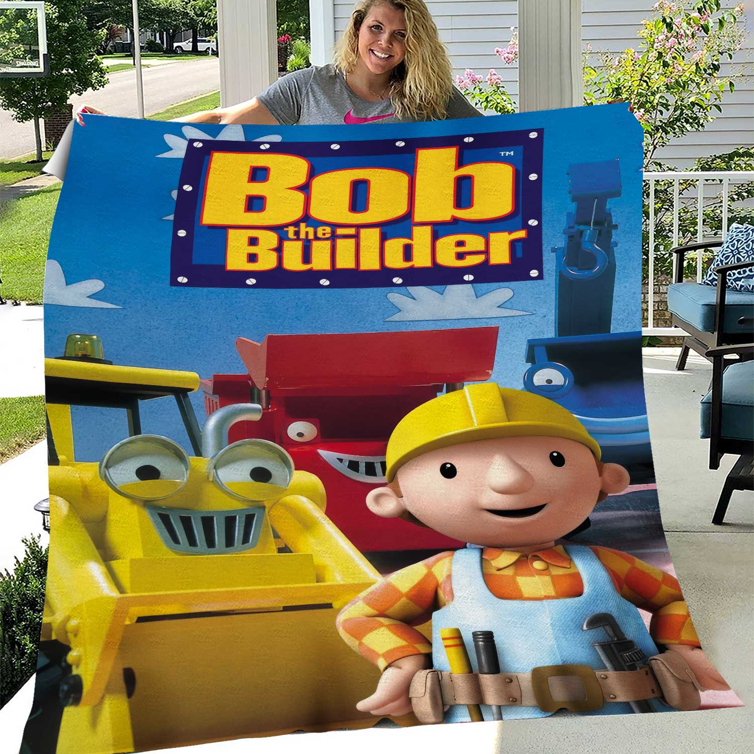 Bob the Builder Blanket Bed Sofa Couch Birthday Gift for Kids