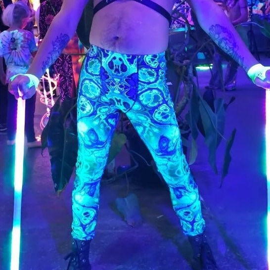 Mens Rave Leggings Mens Festival Leggings Mens Rave Outfit