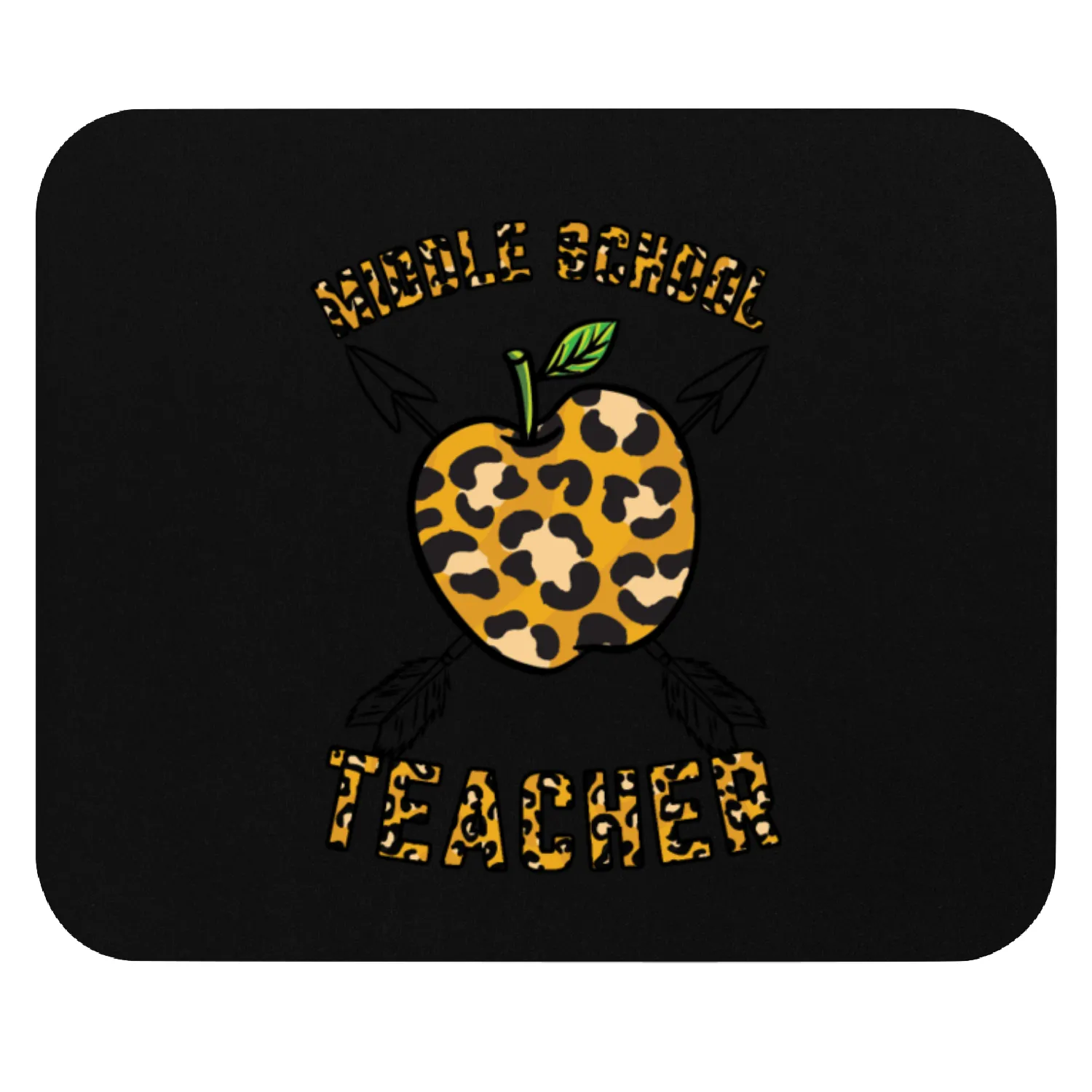 Middle School Teacher Leopard Print Mouse Pads