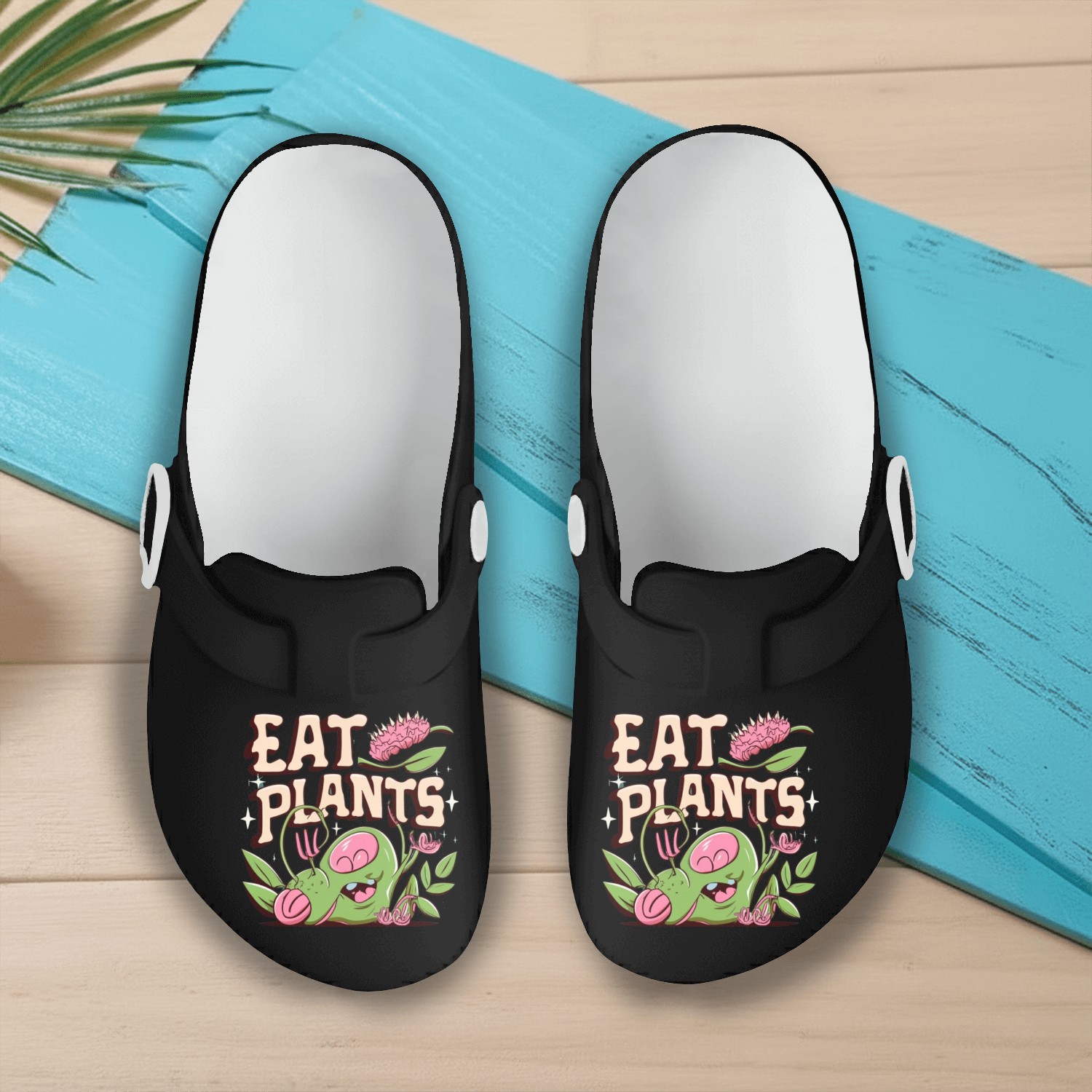 eat plants Slip On Clogs