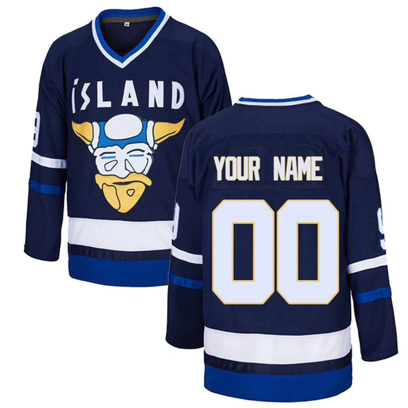 Custom Iceland Mighty Ducks Hockey Jersey D2 Movie Edition