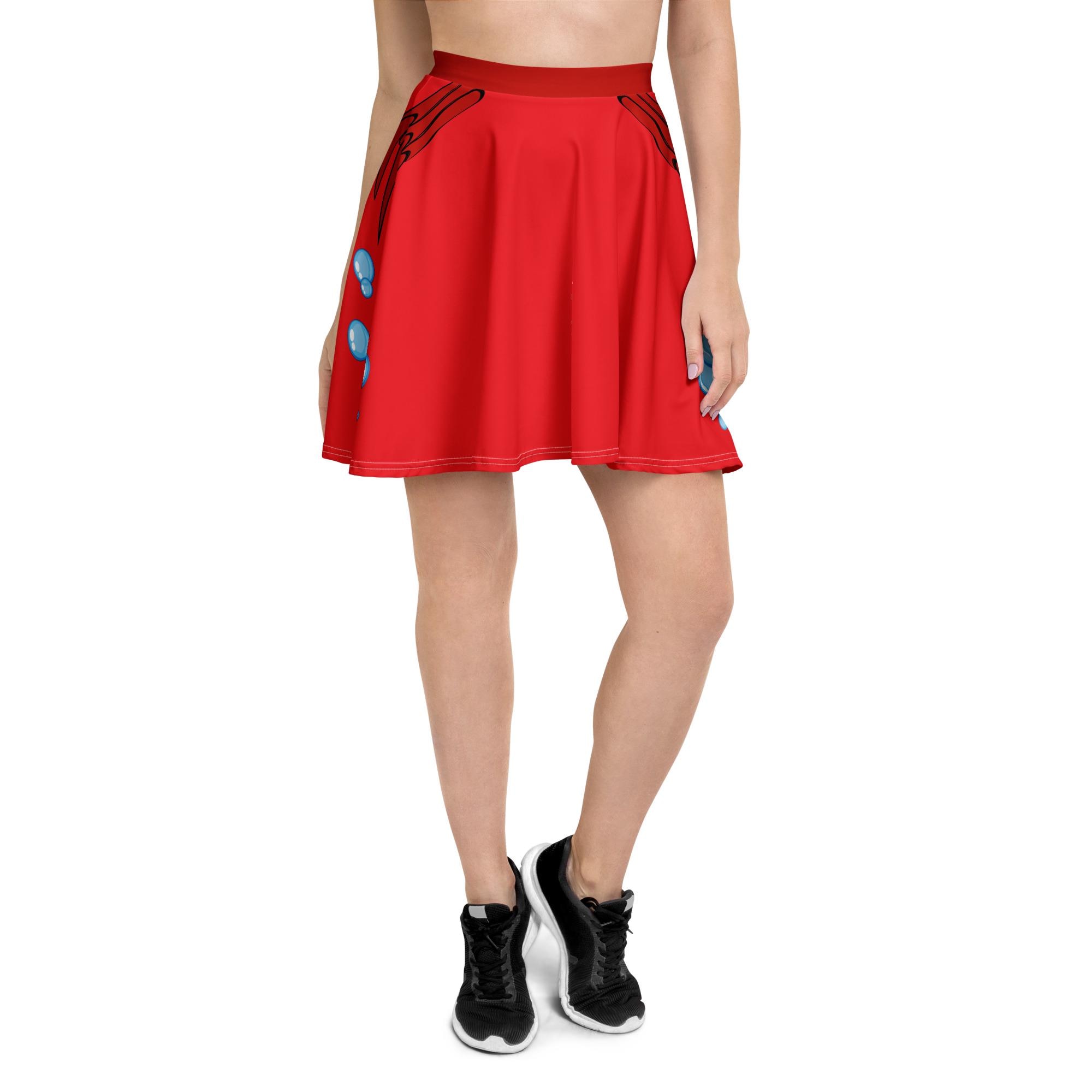 A Mermaid's Crab Running Costume Skater Skirt