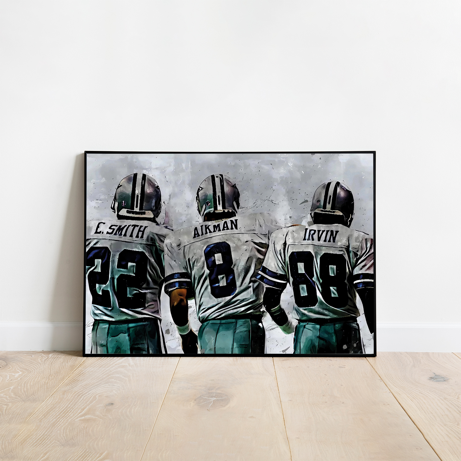 Irvin, Aikman & Smith football Poster, Dallas Cowboys Trio Art, Cowboys Football Print, Aikman Irvin Smith Legends, Dallas Wall Art