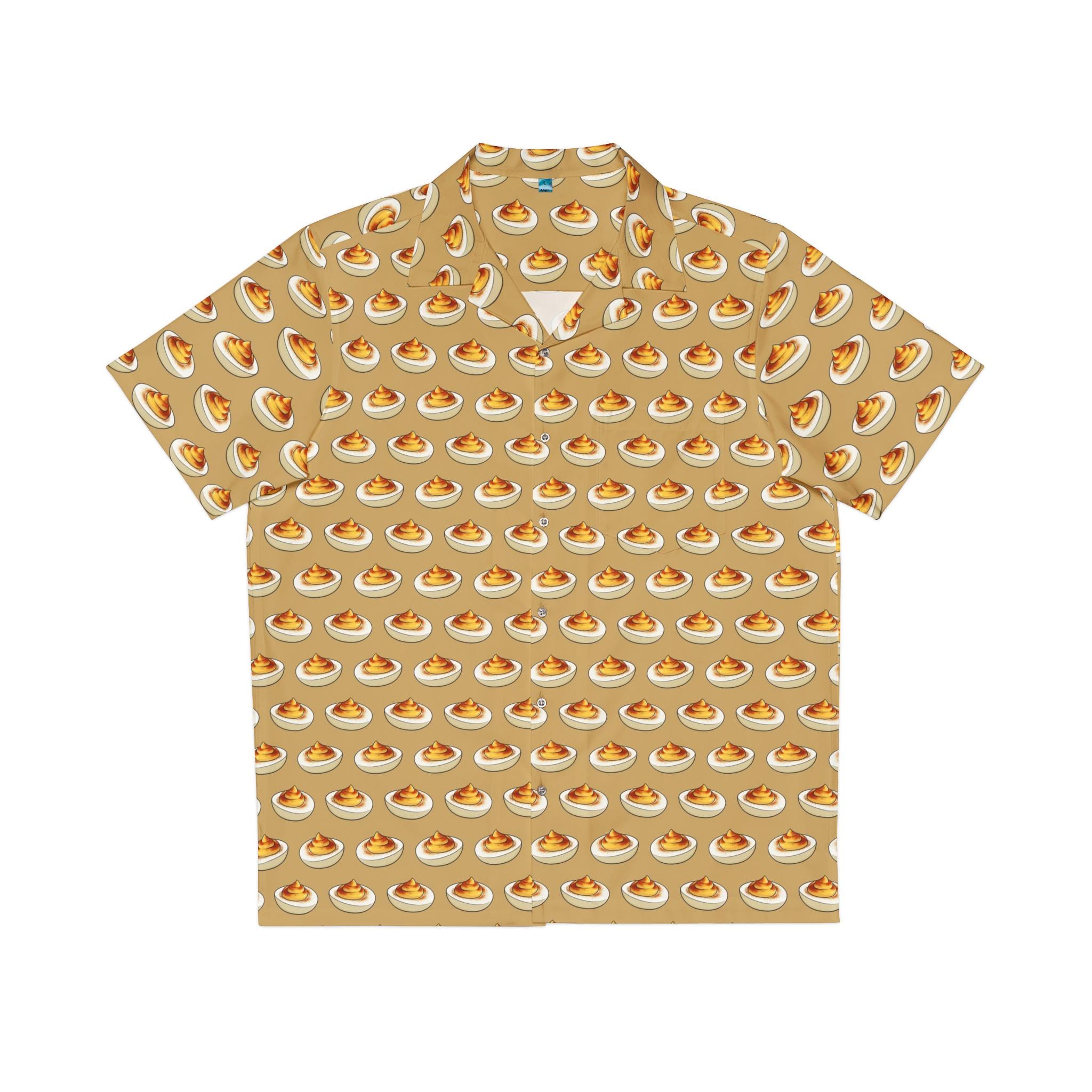 Deviled Egg Holiday Men’s Hawaiian Shirt – All Over Print Party Outfit