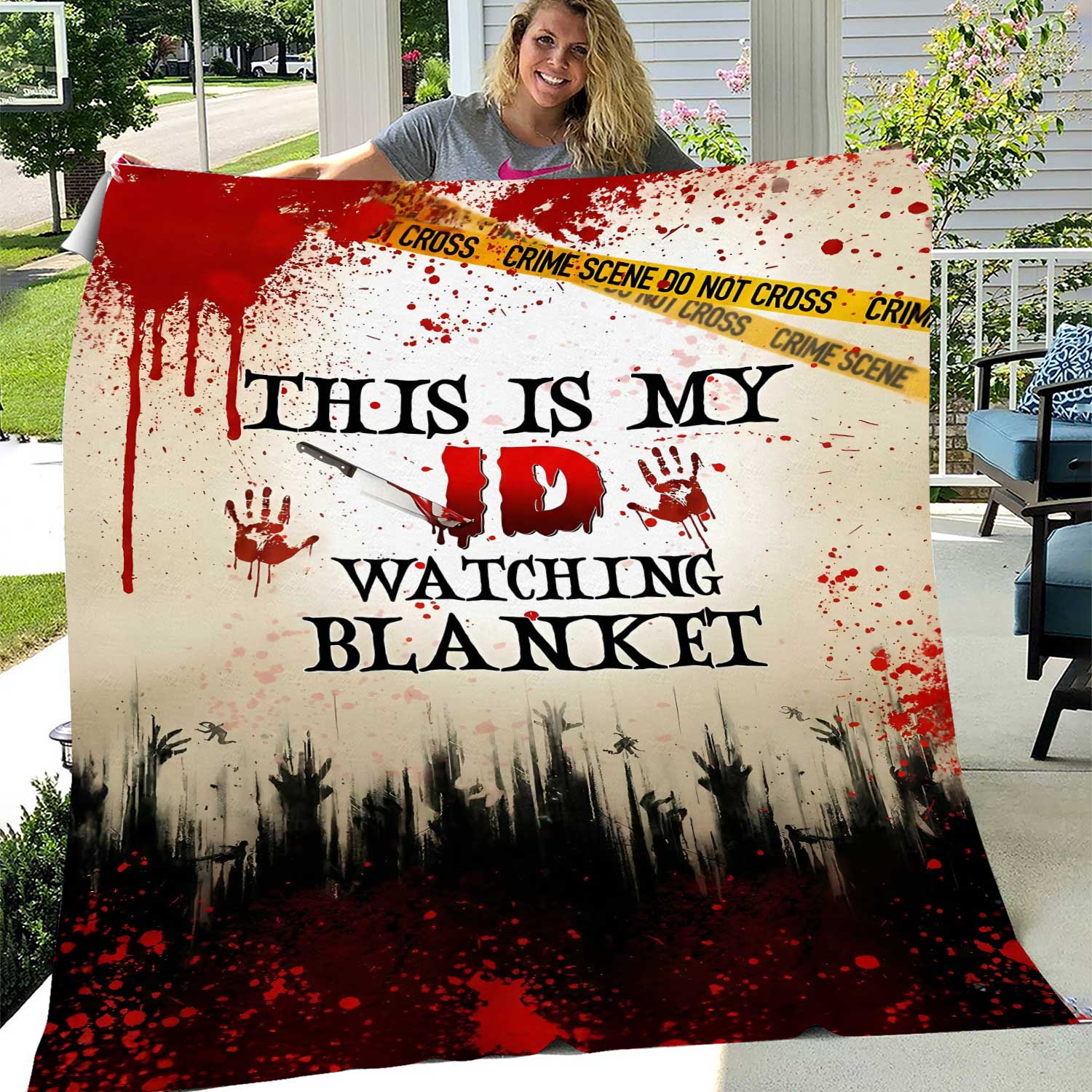 This Is My ID Quilts, Crime Scene Quilts Blanket All Season Super Soft Cozy