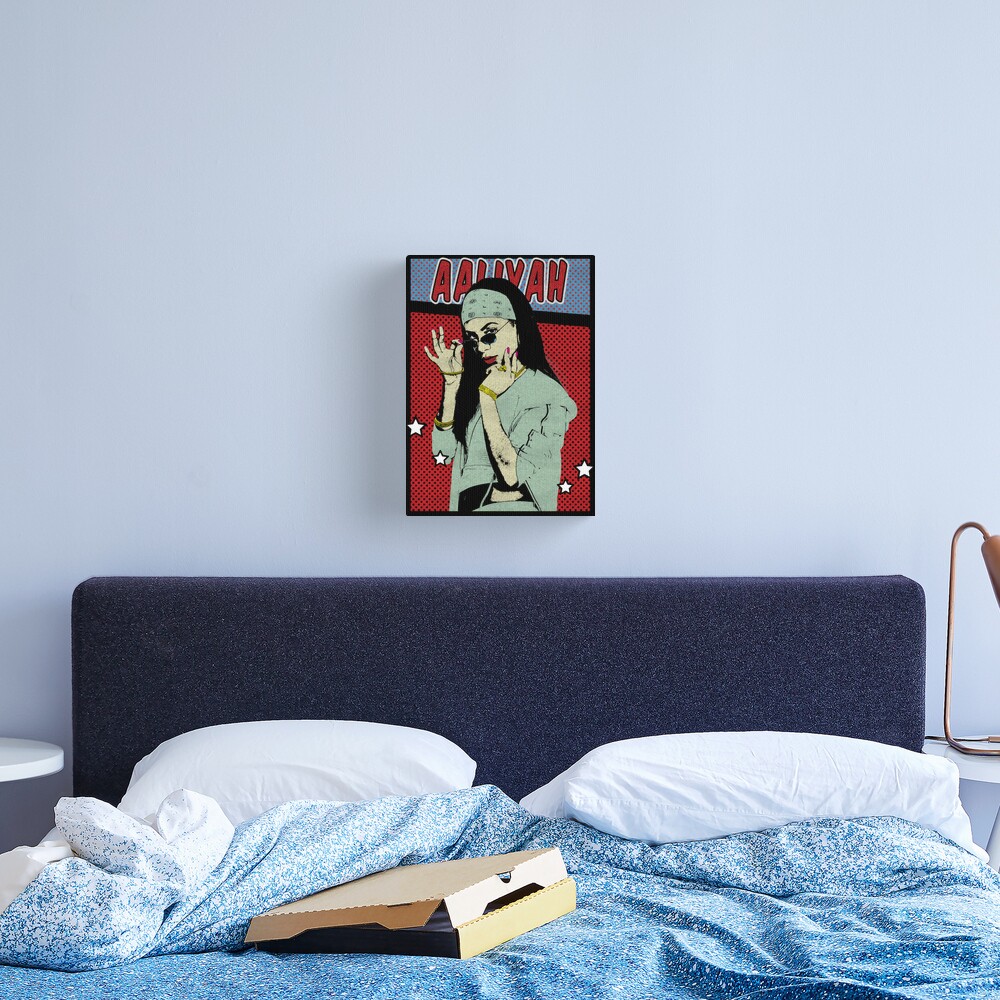 Aaliyah Pop Art Comic Style Canvas