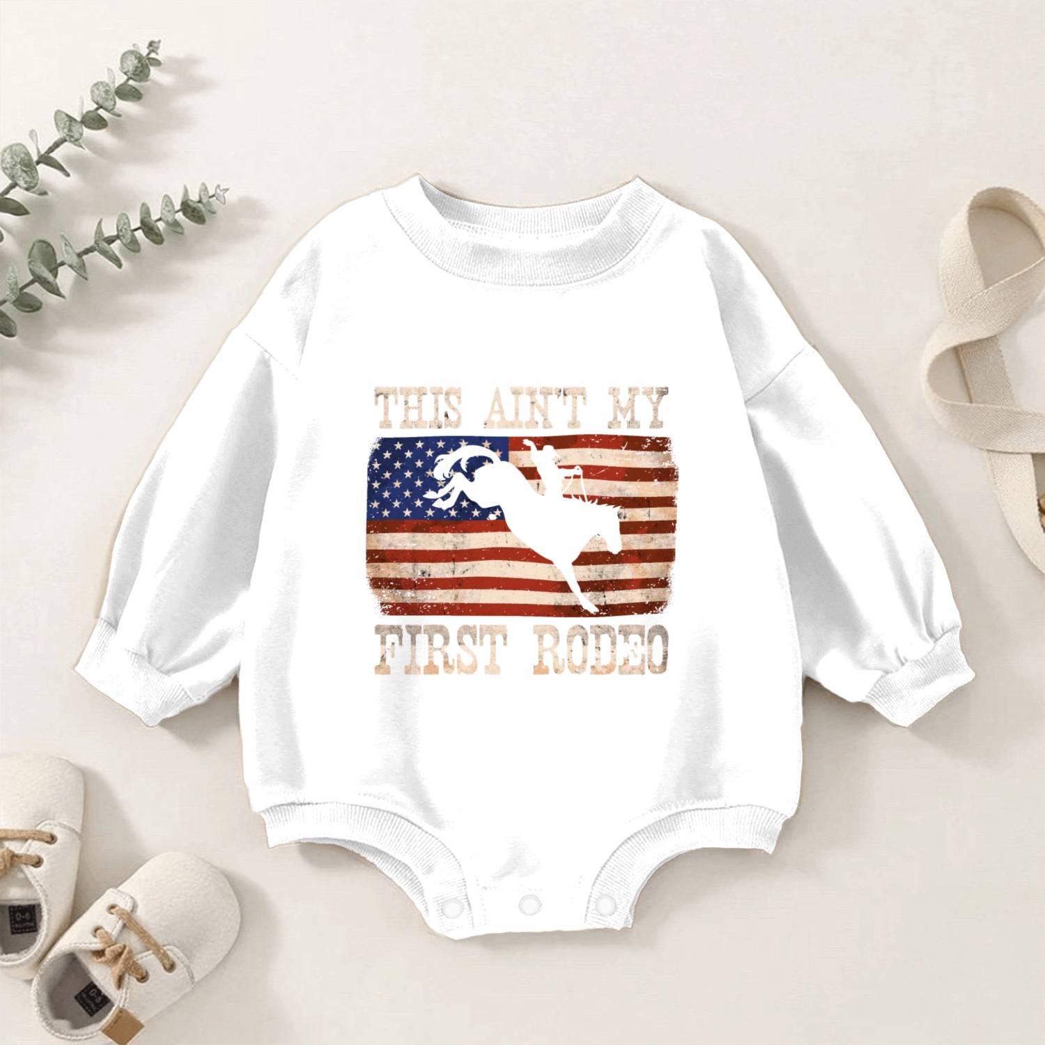This Ain't My First Rodeo - Rodeo Cowboy Western Baby Romper Sweatshirts