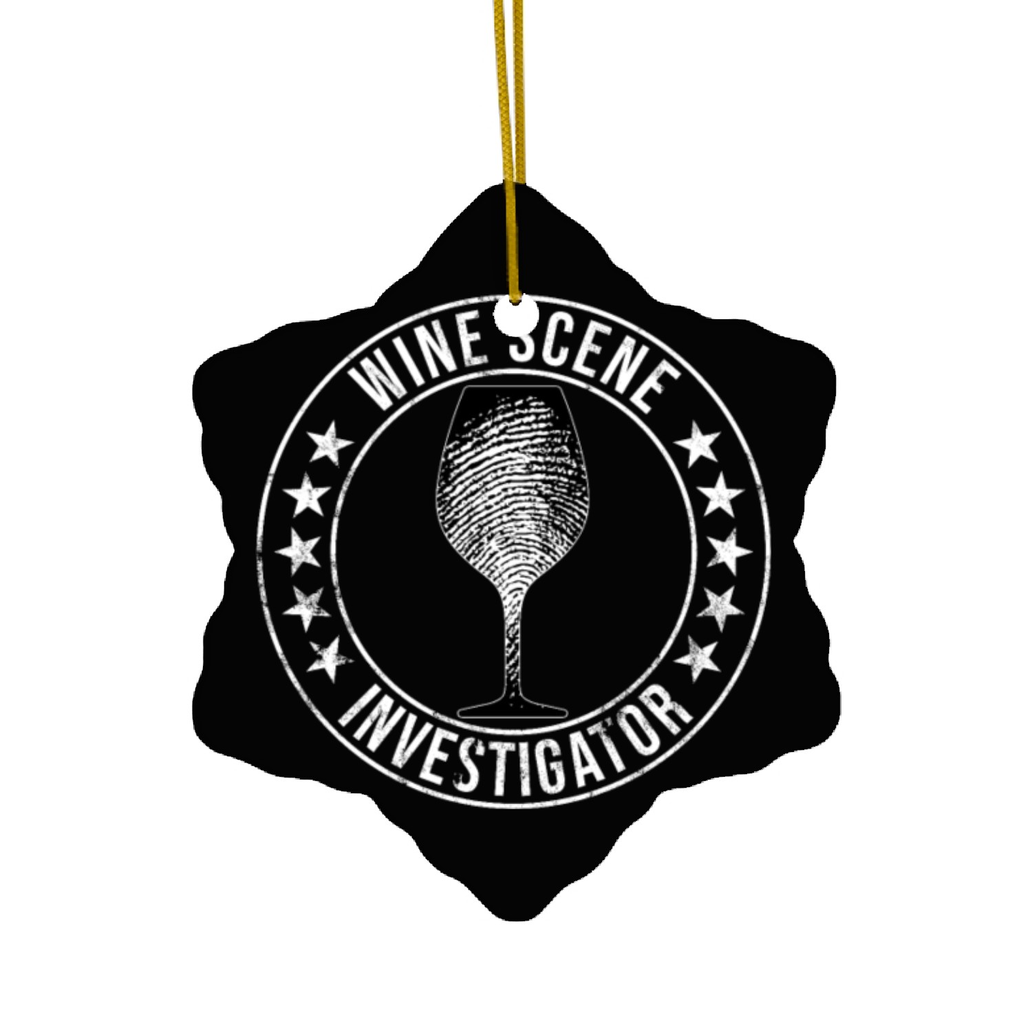 Wine Scene Investigator True Crime Lover Ceramic Ornaments