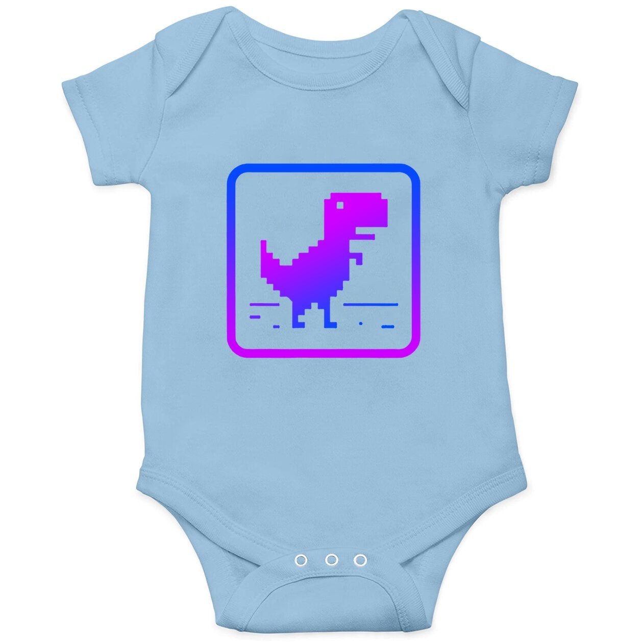 No Internet Dinosaur Graphic Design Baby Bodysuit