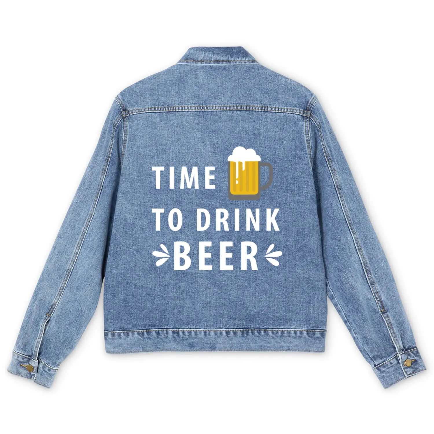 Time To Drink Beer Men's Denim Jackets