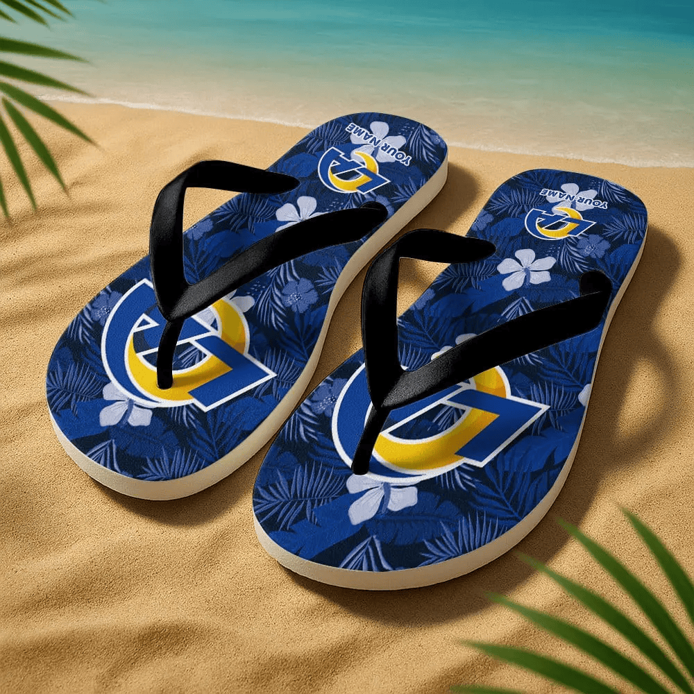 Los Angeles Rams Flip Flops - Summer Pattern