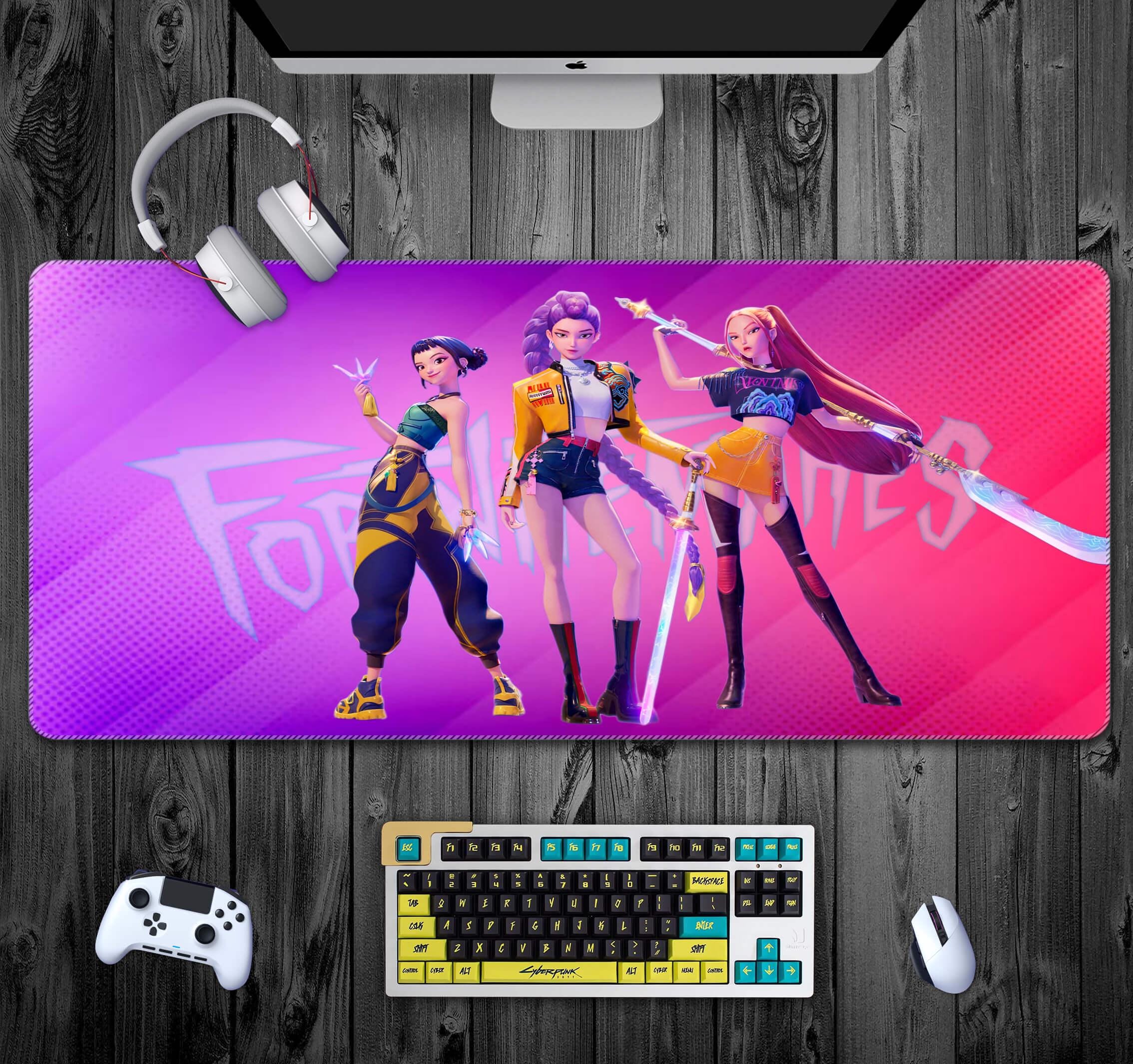 KPop Demon Hunters Mouse Pad XXL Large Gaming Desk Mat