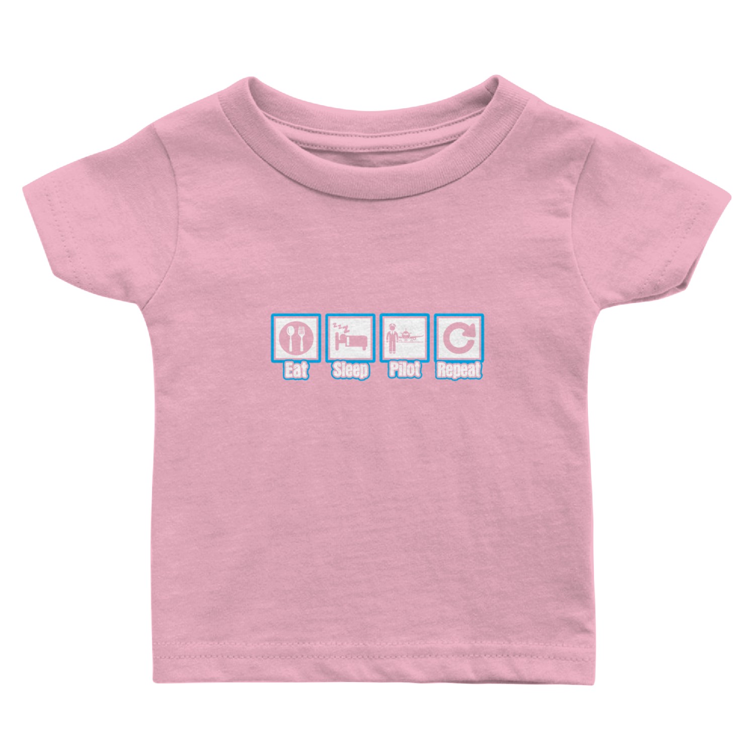 Eat Sleep Pilot Repeat Baby T Shirts
