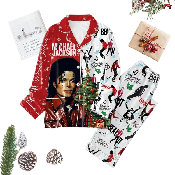 Michael Jackson Moonwalkers Christmas Pajamas Set for Adults