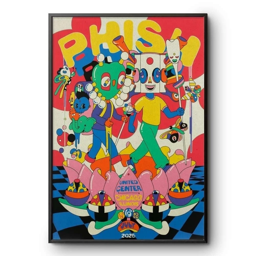 Phish Tour 2025 Chicago IL Vertical Poster