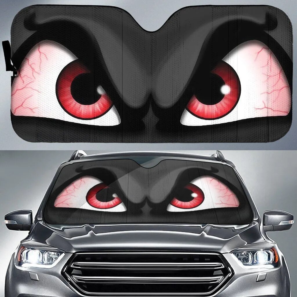 Car Accessories Dragon Evil Eyes Print Sunshades