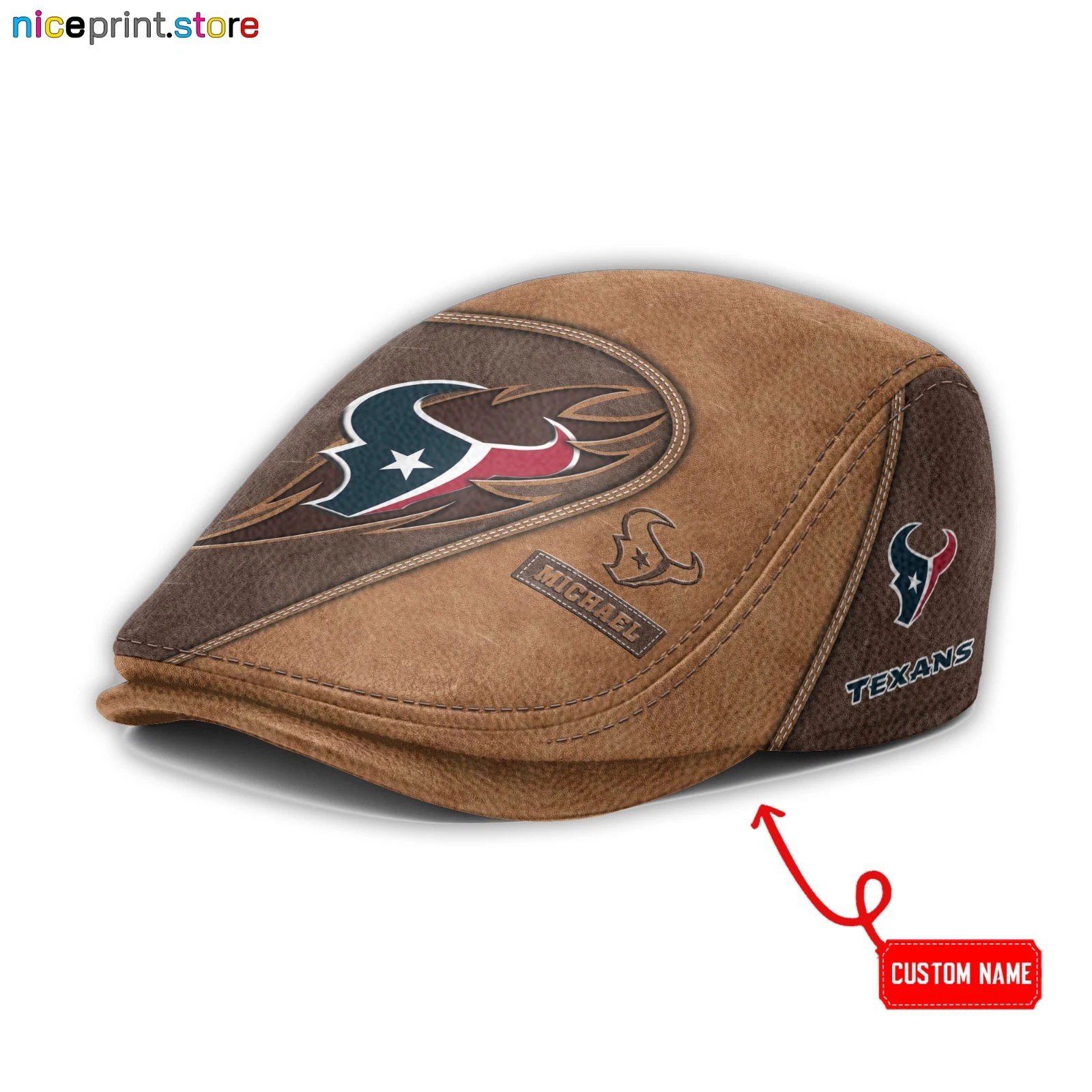 Cap Houston Team Texans Jeff Cap football Newsboy Cap Golf Cap football Flat Cap