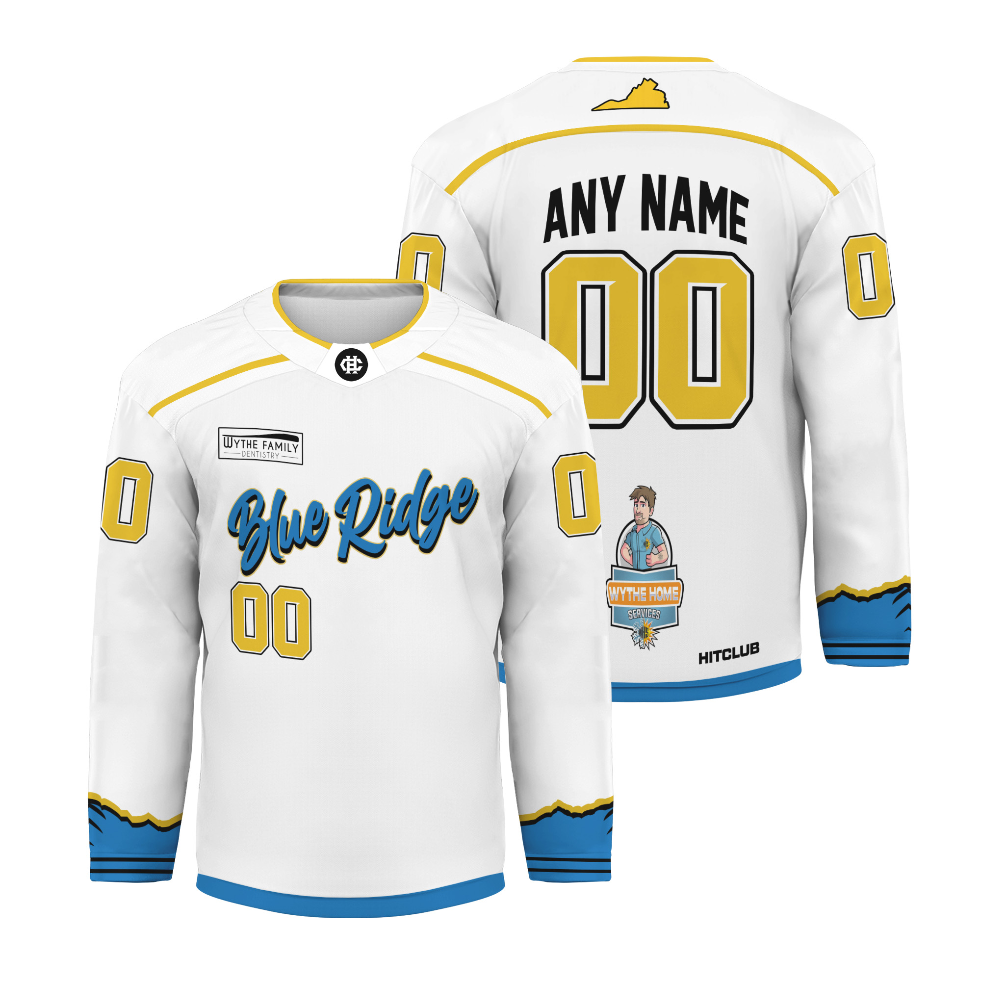 Personalized Blue Ridge Bobcats Pro Hockey Shirt Season 25/26 White Fan Apparel