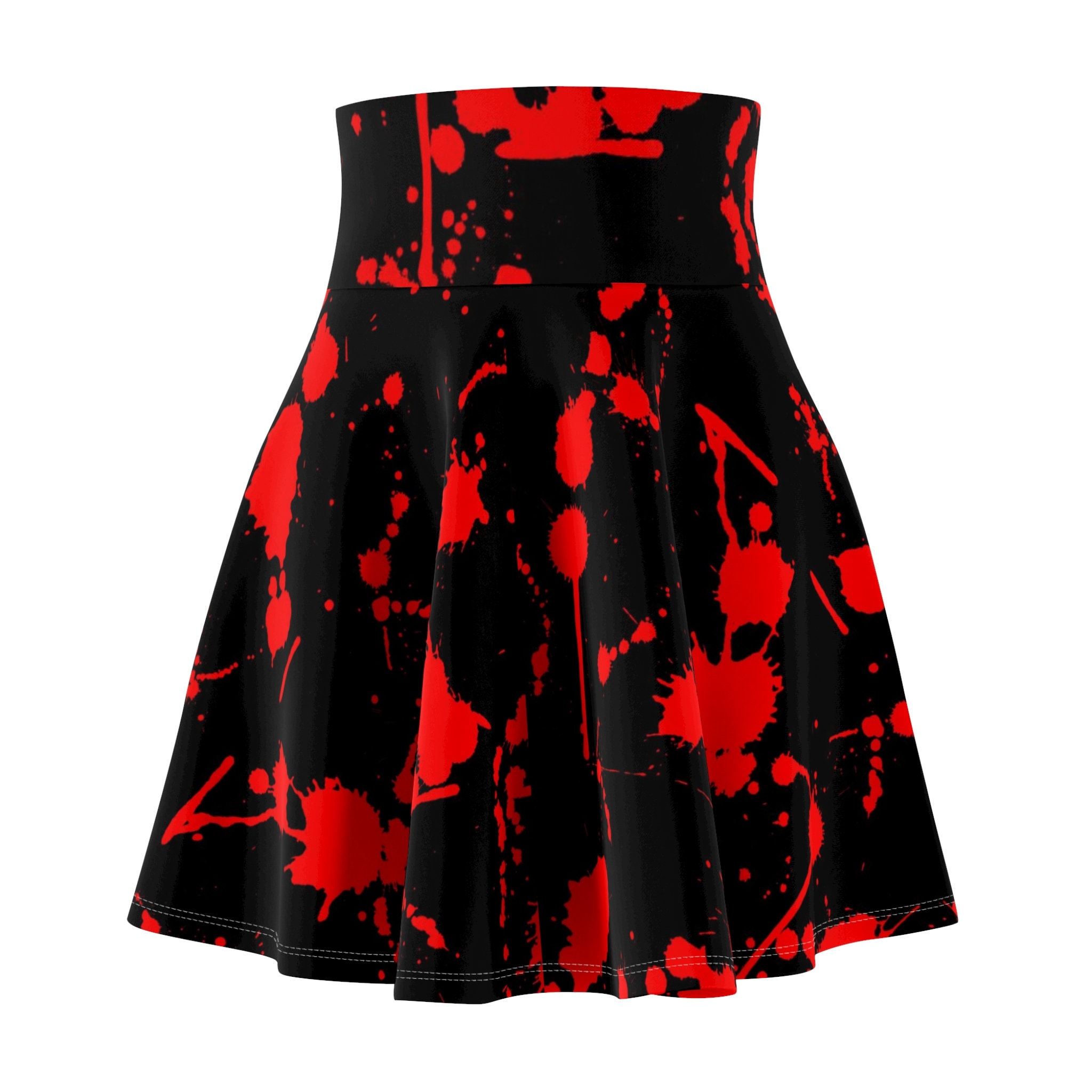 Blood Splatter Skater Skirt for Women Halloween Costume