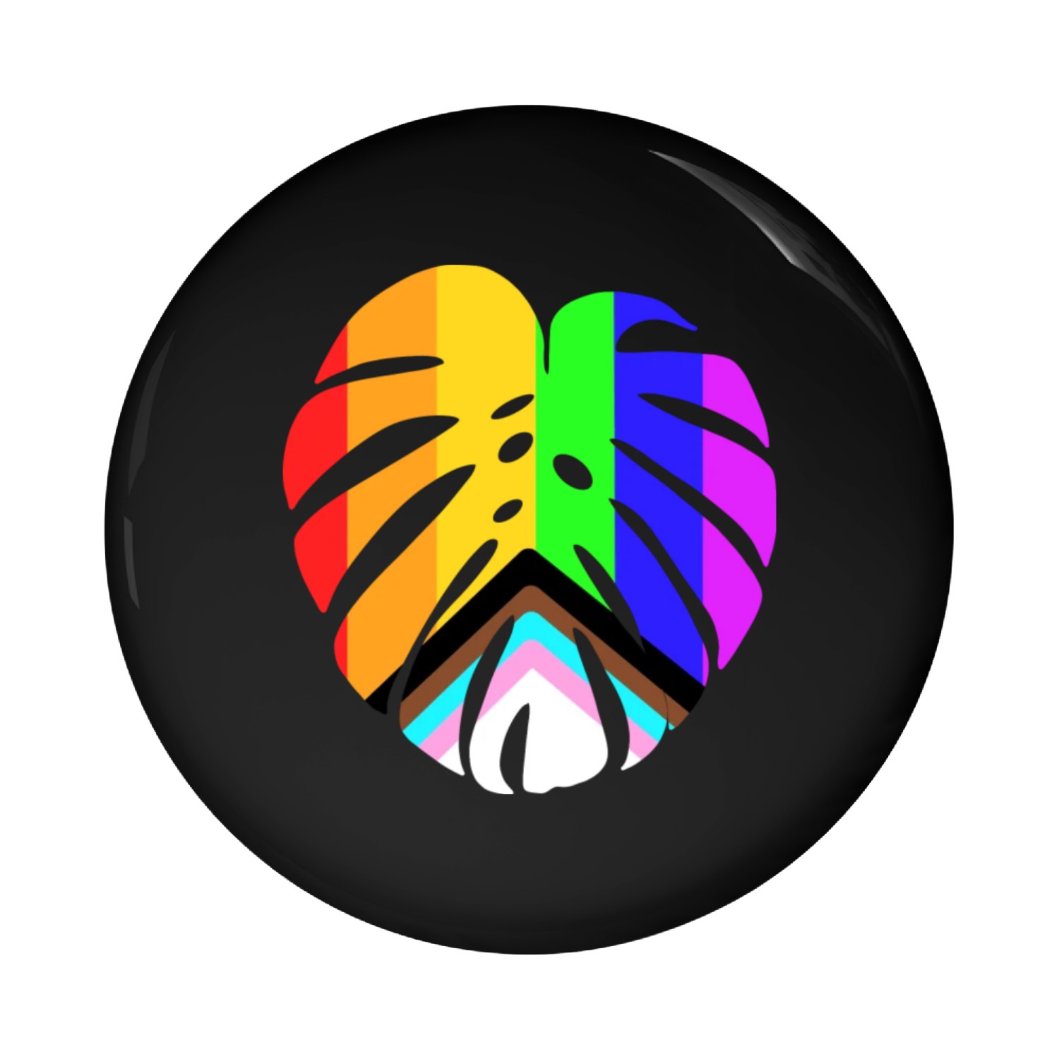 Monstra Lgbtquia Pride Flag For Plant Lovers Pin Buttons