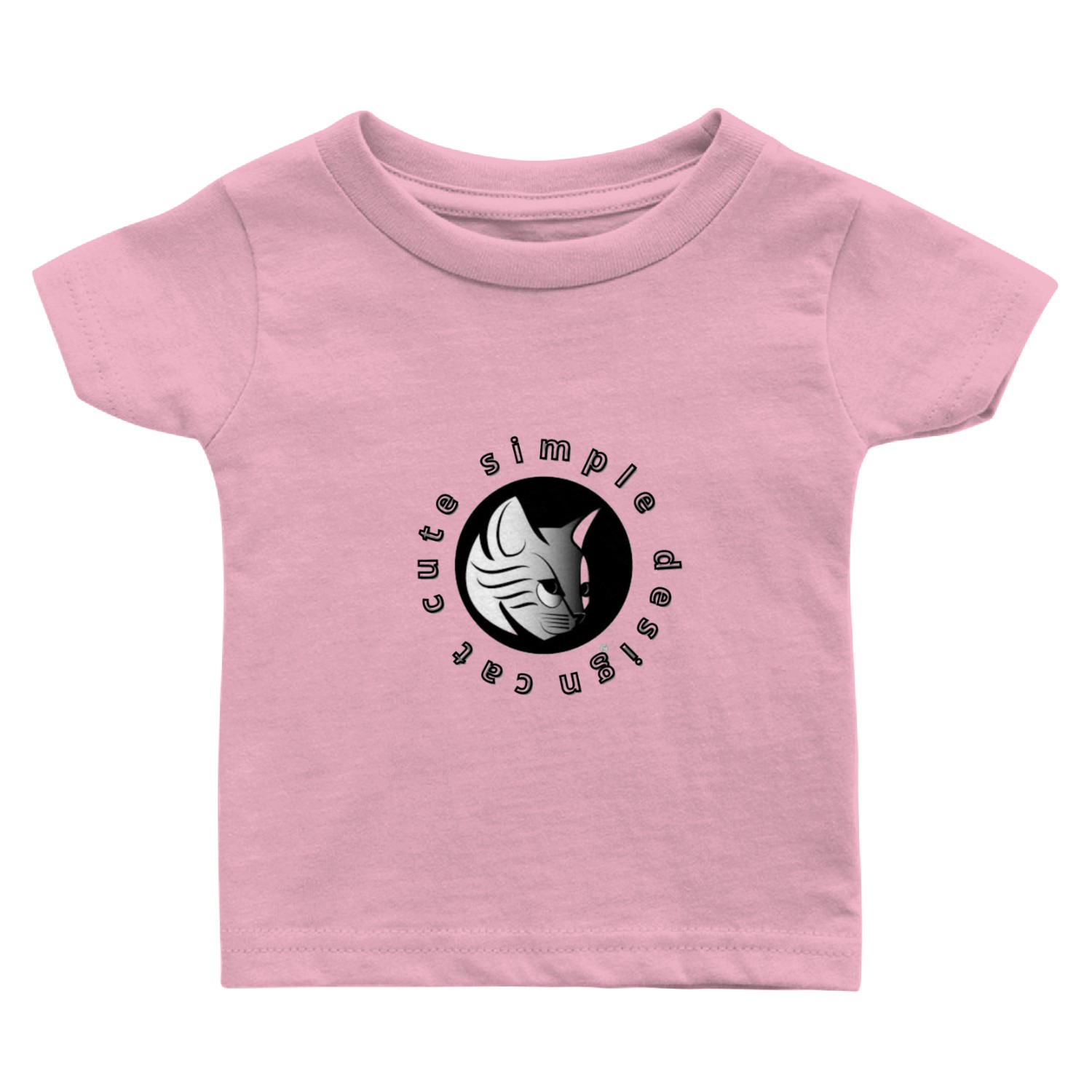 cat cute simple design Baby T Shirts