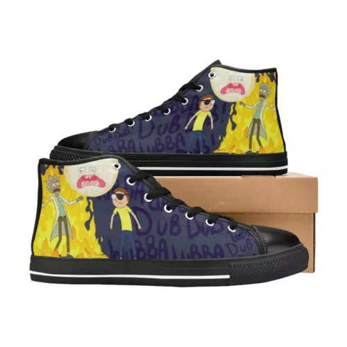 Rick and Rick and Rickandmorty Sneakers, Rick and Rickandmorty High Top Canvas Shoes