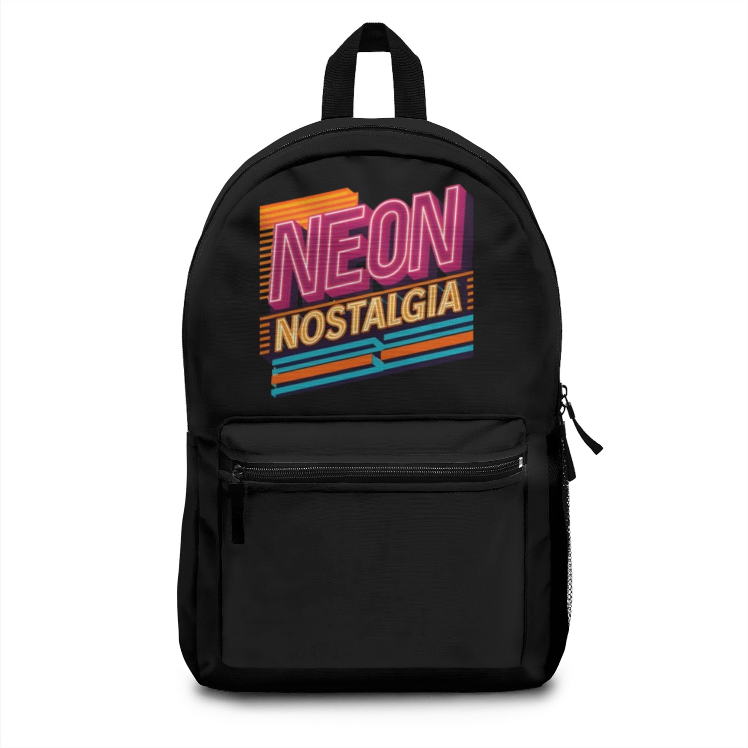 Neon Nostalgia: Pay homage to the retro neon aesth Backpacks