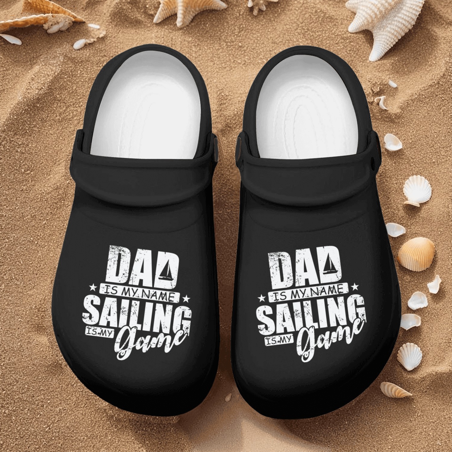 Dad is my Name Sailing is my Game Sailing Nurse Clogs