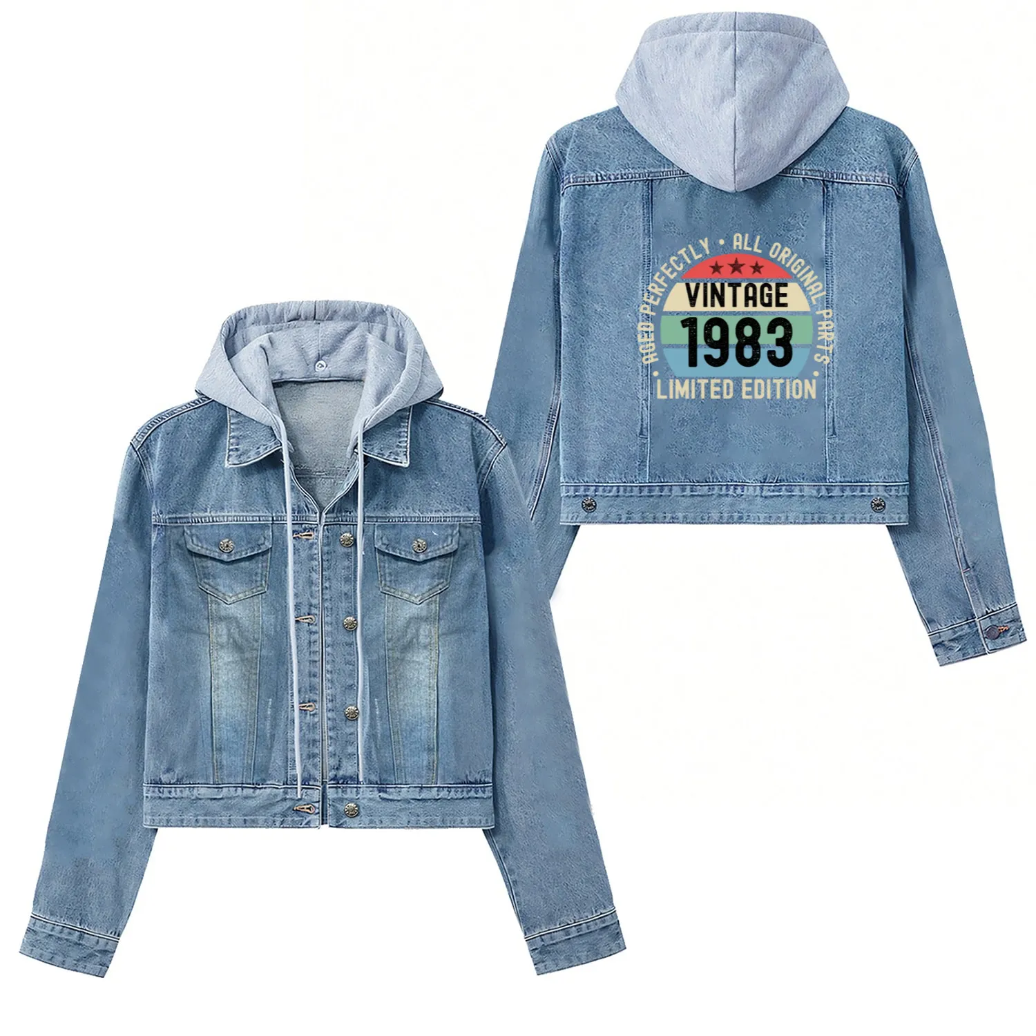 40th Birthday Vintage 1983 Women's Denim Jackets
