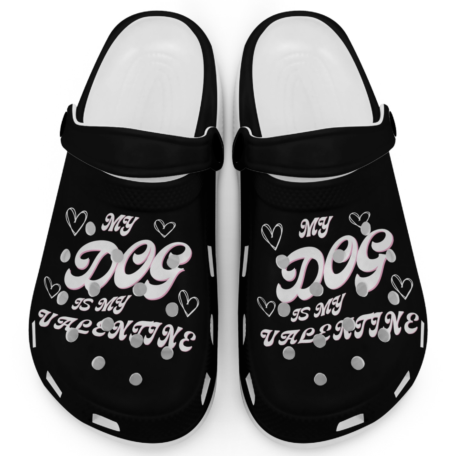 my dog is my valentine Clogs