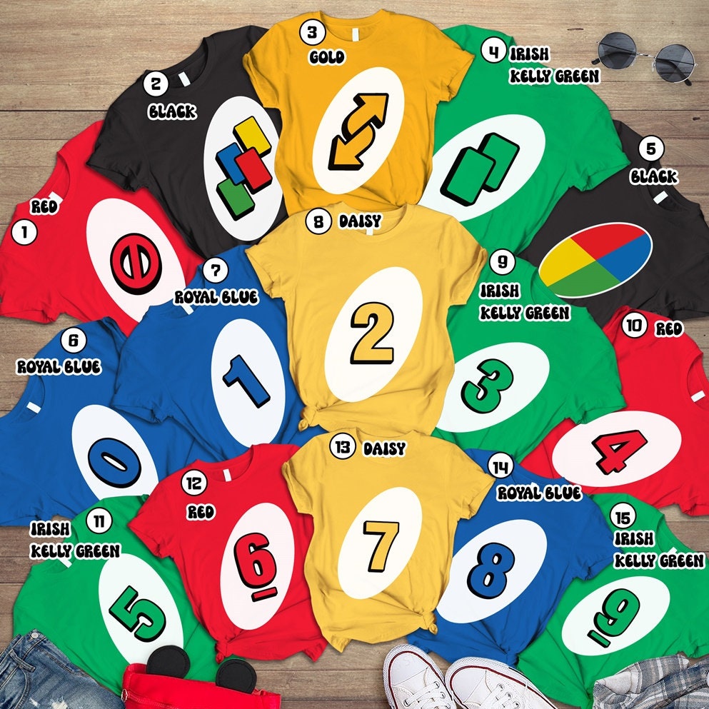 Uno Card Matching Family Shirts | Uno Card Matching T-Shirt | Uno Halloween Game Group Tee | Uno Family Shirt | Board Game Matching Shirt
