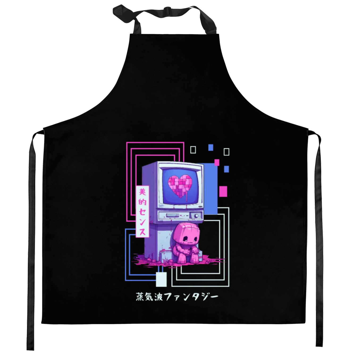 Kawaii Japanese Retro 90s Nostalgia Vaporwave Retr Kitchen Aprons