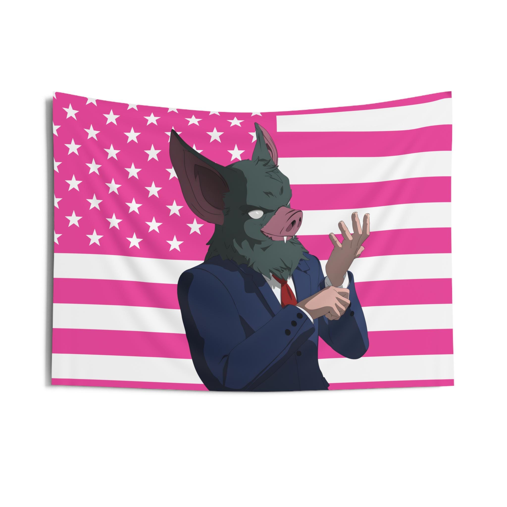 Sonar Flag, Sonar Indoor Wall Tapestries, Sonar Dispatch Pink Flag