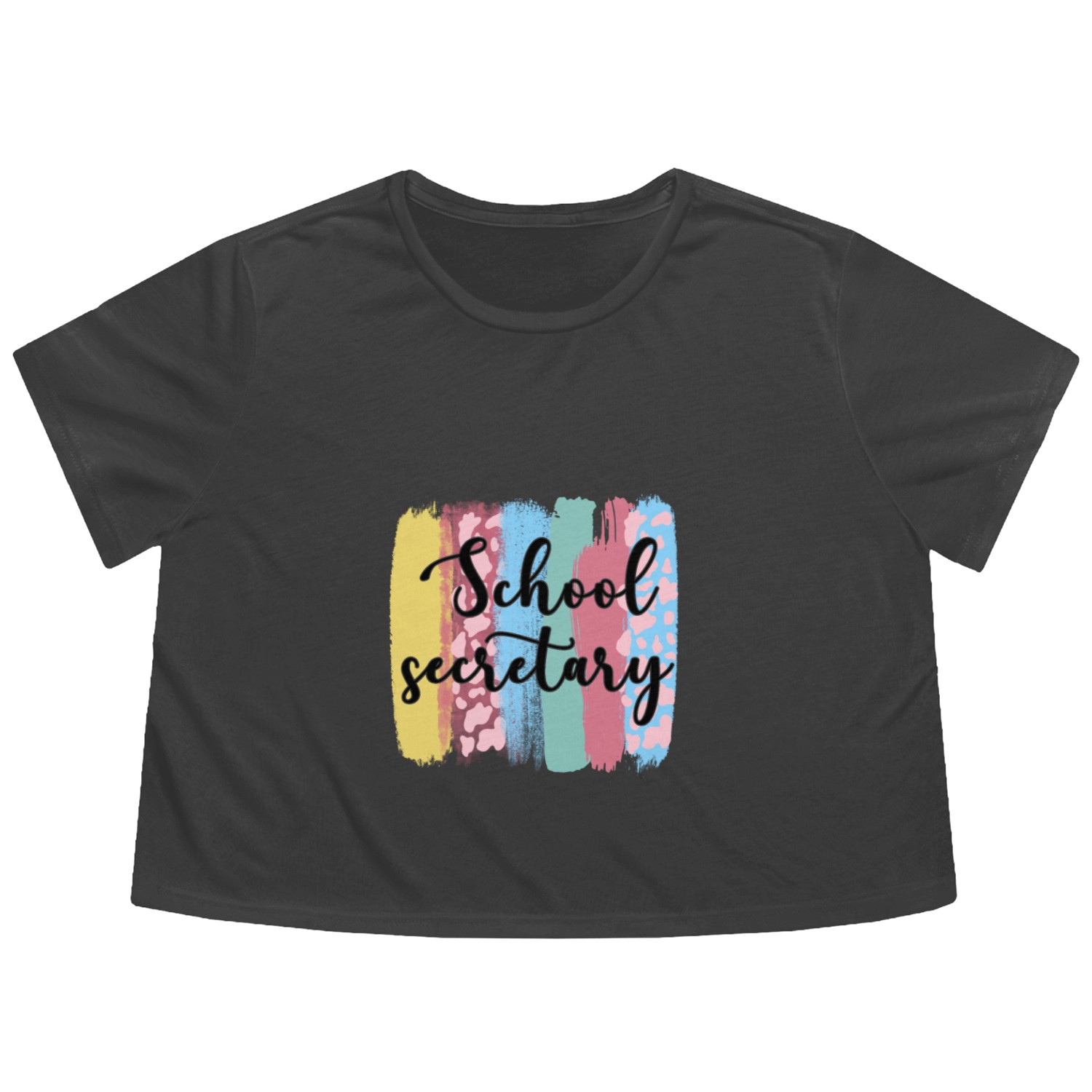 School secretary pattern Flowy Cropped Tees
