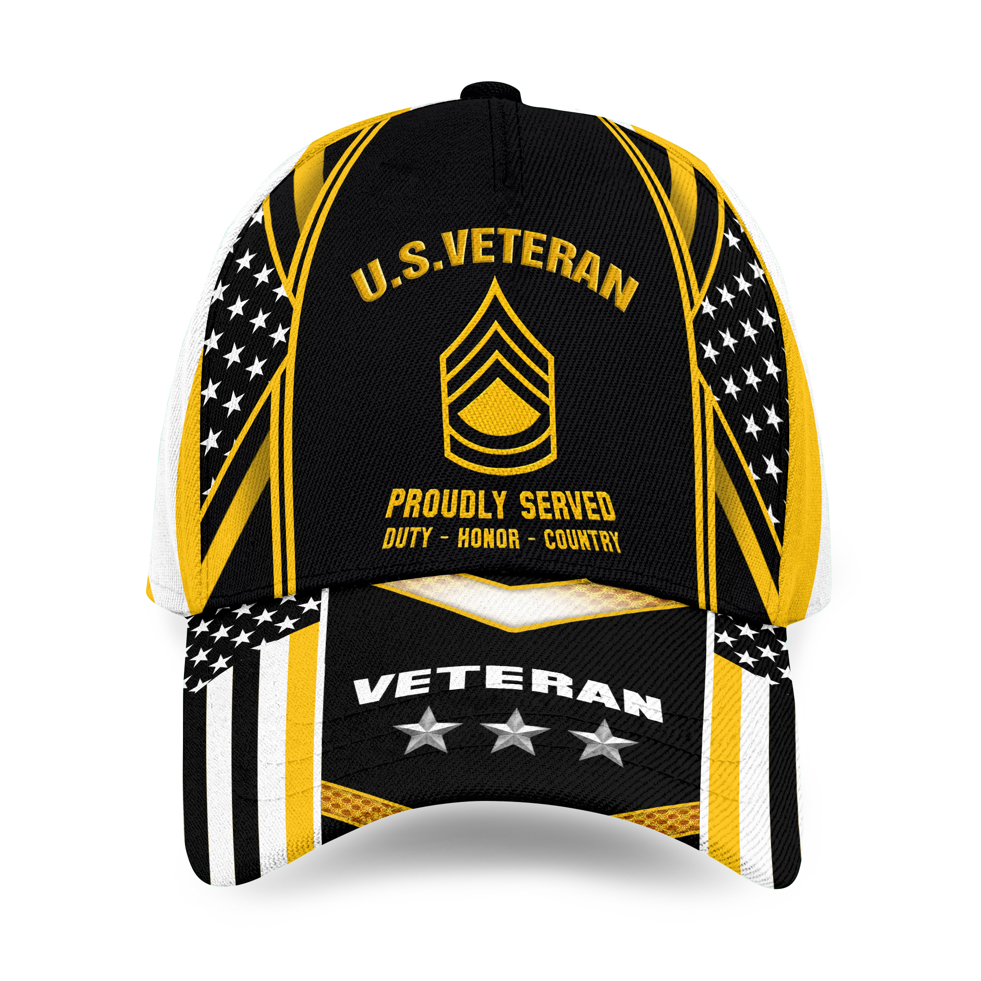 Personalized Proudly Served Veteran Cap, Veteran Hat, Adjustable Baseball Cap, Military Cap Gift For Dad